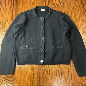 Black Button-Up Cardigan J. crew